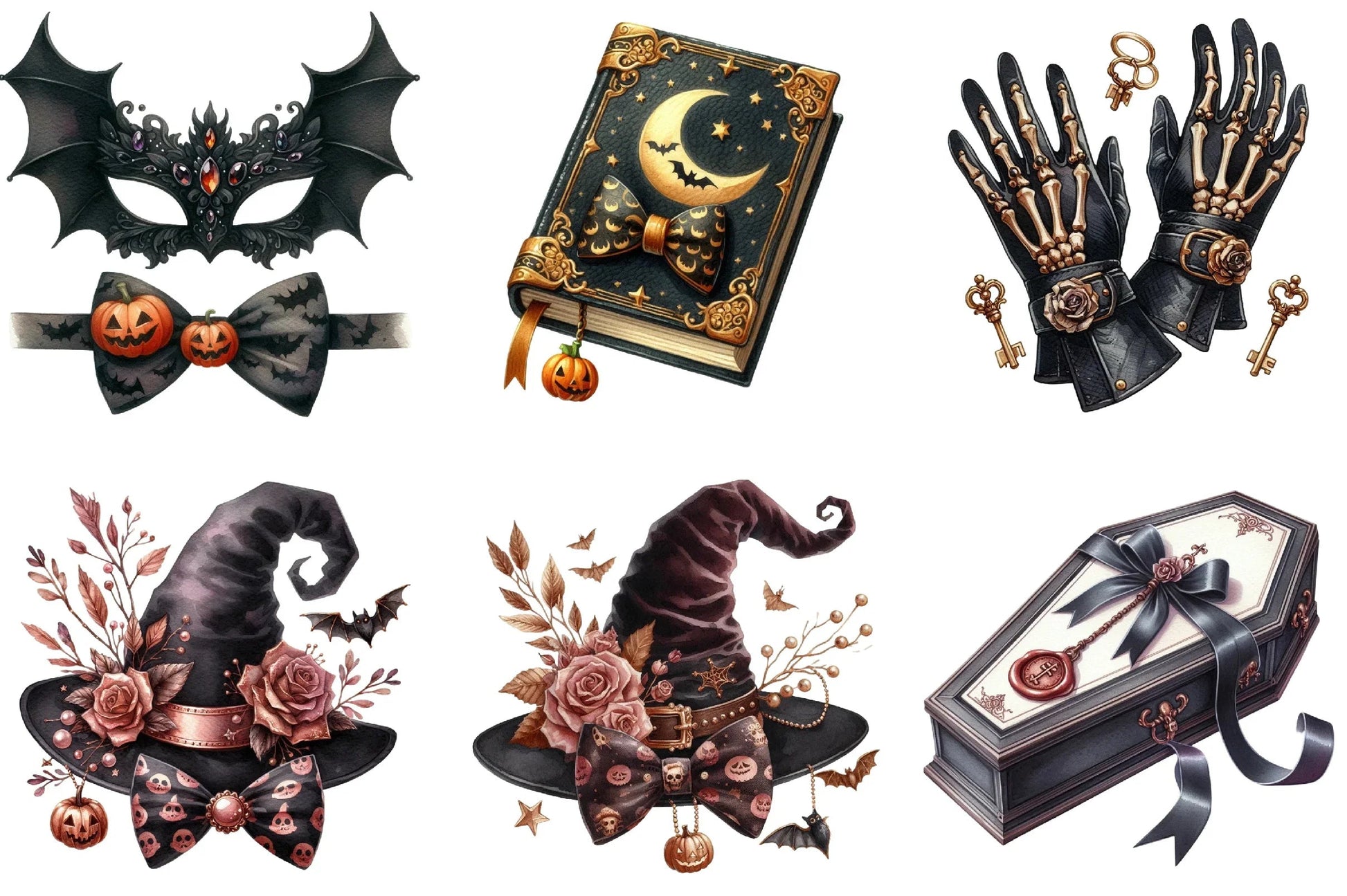 Elegant Halloween Clipart Bundle - CraftNest - Digital Crafting and Art
