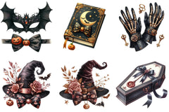 Elegant Halloween Clipart Bundle - CraftNest - Digital Crafting and Art