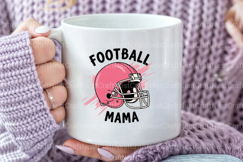 Football Mama Pink Helmet Clipart Bundle - CraftNest - Digital Crafting and Art
