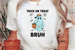 Retro Halloween Clipart Bundle: Trick or Treat Bruh - CraftNest - Digital Crafting and Art