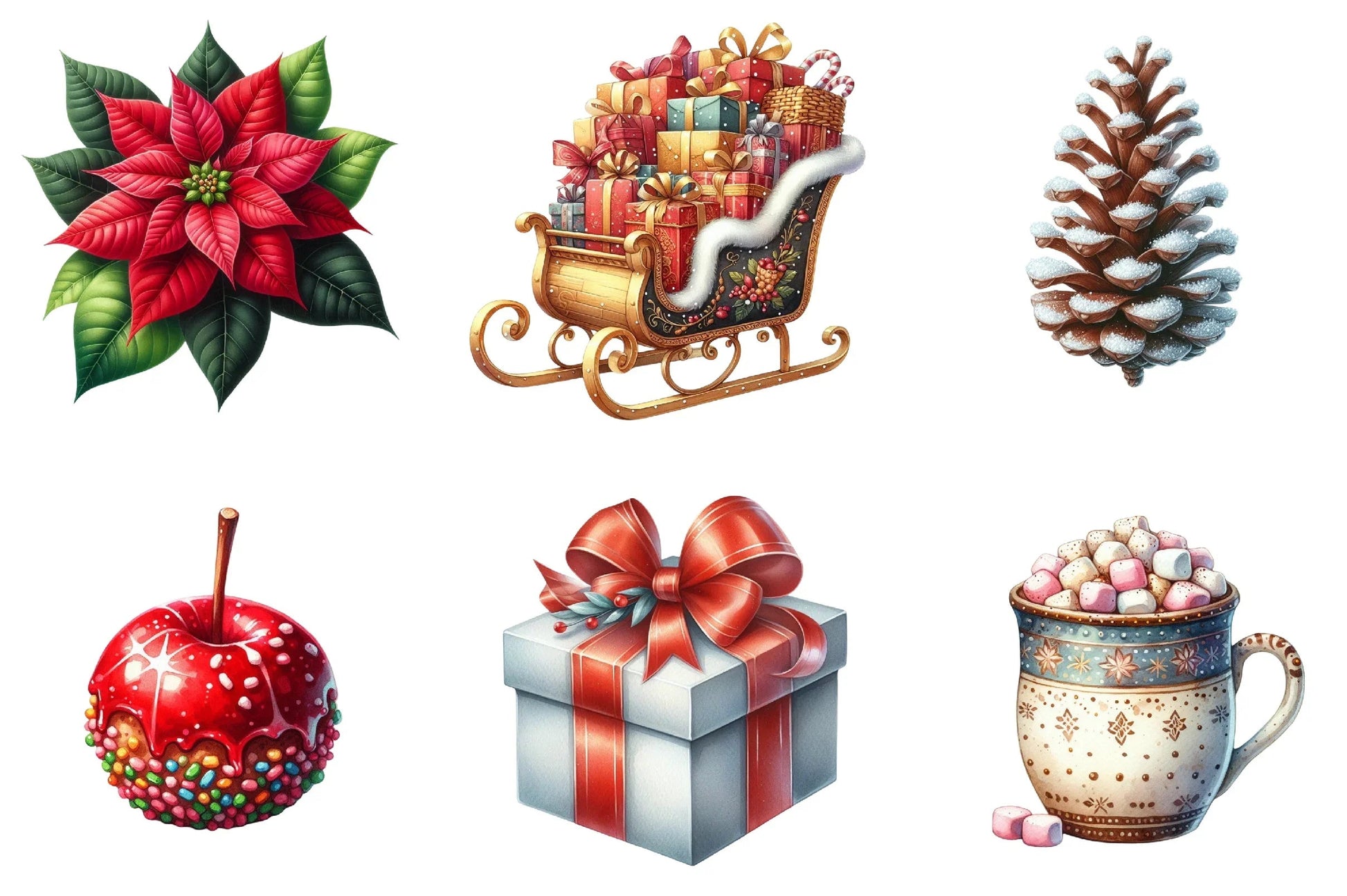 Christmas Elements Clipart Bundle - CraftNest - Digital Crafting and Art