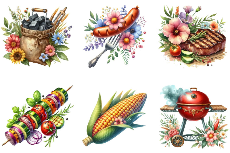 Summer Barbecue Day Clipart Bundle - CraftNest - Digital Crafting and Art