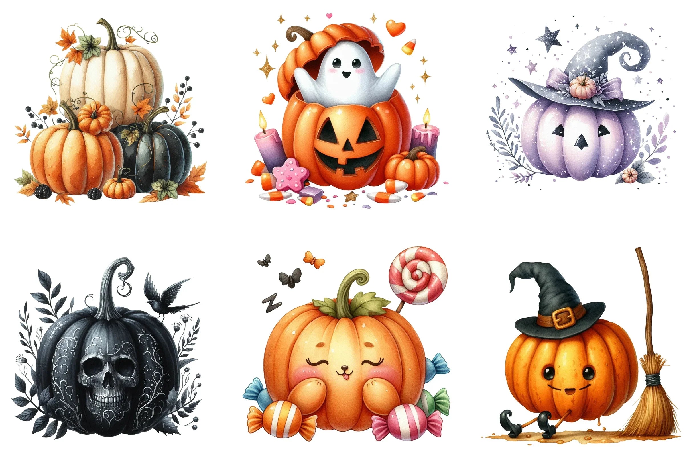 Halloween Pumpkin Clipart Bundle - CraftNest - Digital Crafting and Art