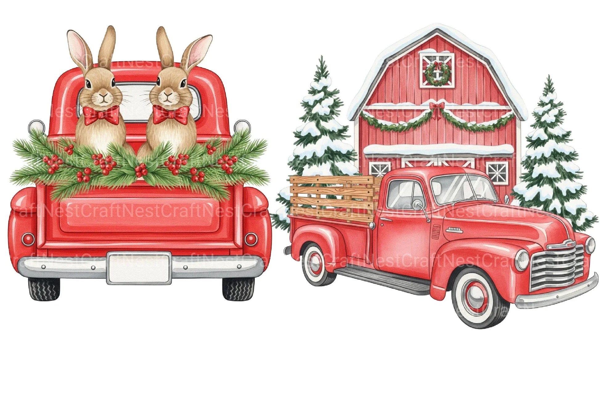 Vintage Christmas Clipart Bundle 2 - CraftNest - Digital Crafting and Art