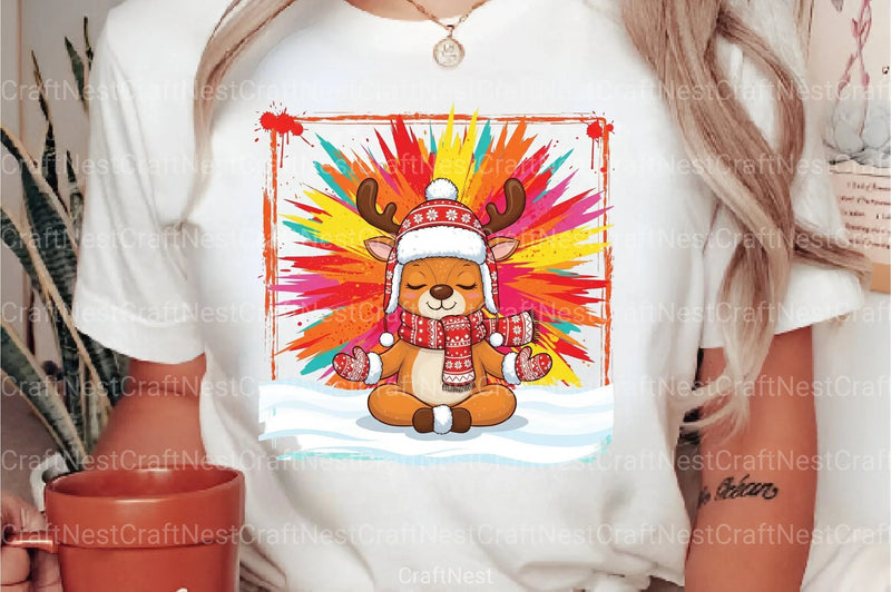 Yoga Reindeer Clipart Bundle - CraftNest - Digital Crafting and Art