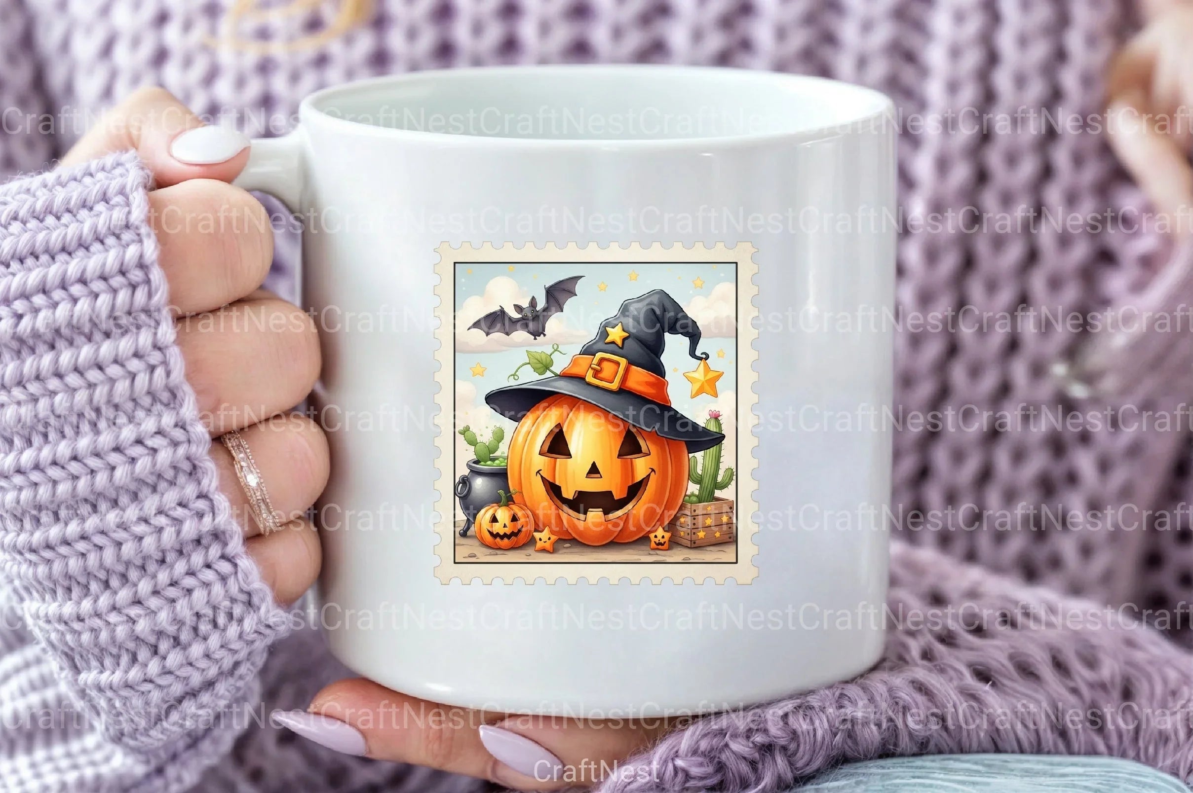 Pumpkin Postage Stamp Clipart Bundle 1234 - CraftNest - Digital Crafting and Art