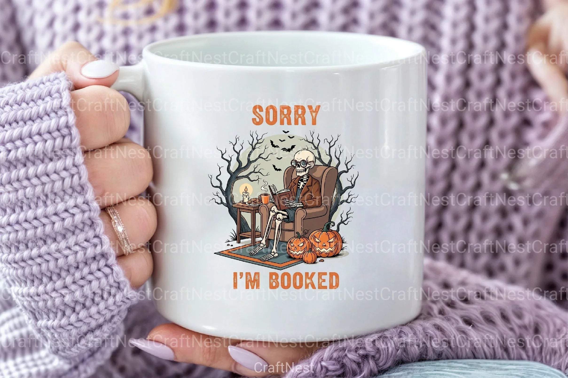 Spooky Skeleton Book Lover Clipart Bundle - CraftNest - Digital Crafting and Art