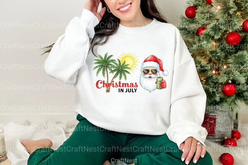 Christmas in July Funny Clipart Bundle 9 - CraftNest - Digital Crafting and Art