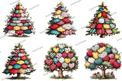 Christmas Tree Patchwork Clipart Bundle - CraftNest - Digital Crafting and Art