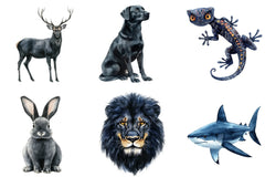 Black Animal Icon Clipart Bundle - CraftNest - Digital Crafting and Art