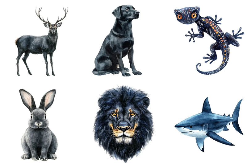 Black Animal Icon Clipart Bundle - CraftNest - Digital Crafting and Art