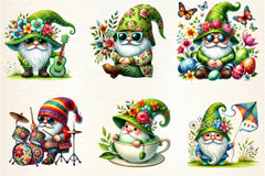 Funny Spring Gnome Clipart Bundle - CraftNest - Digital Crafting and Art