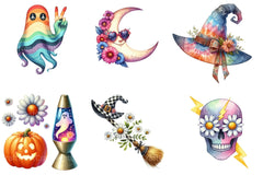 Groovy Halloween Day Clipart Bundle 2 - CraftNest - Digital Crafting and Art