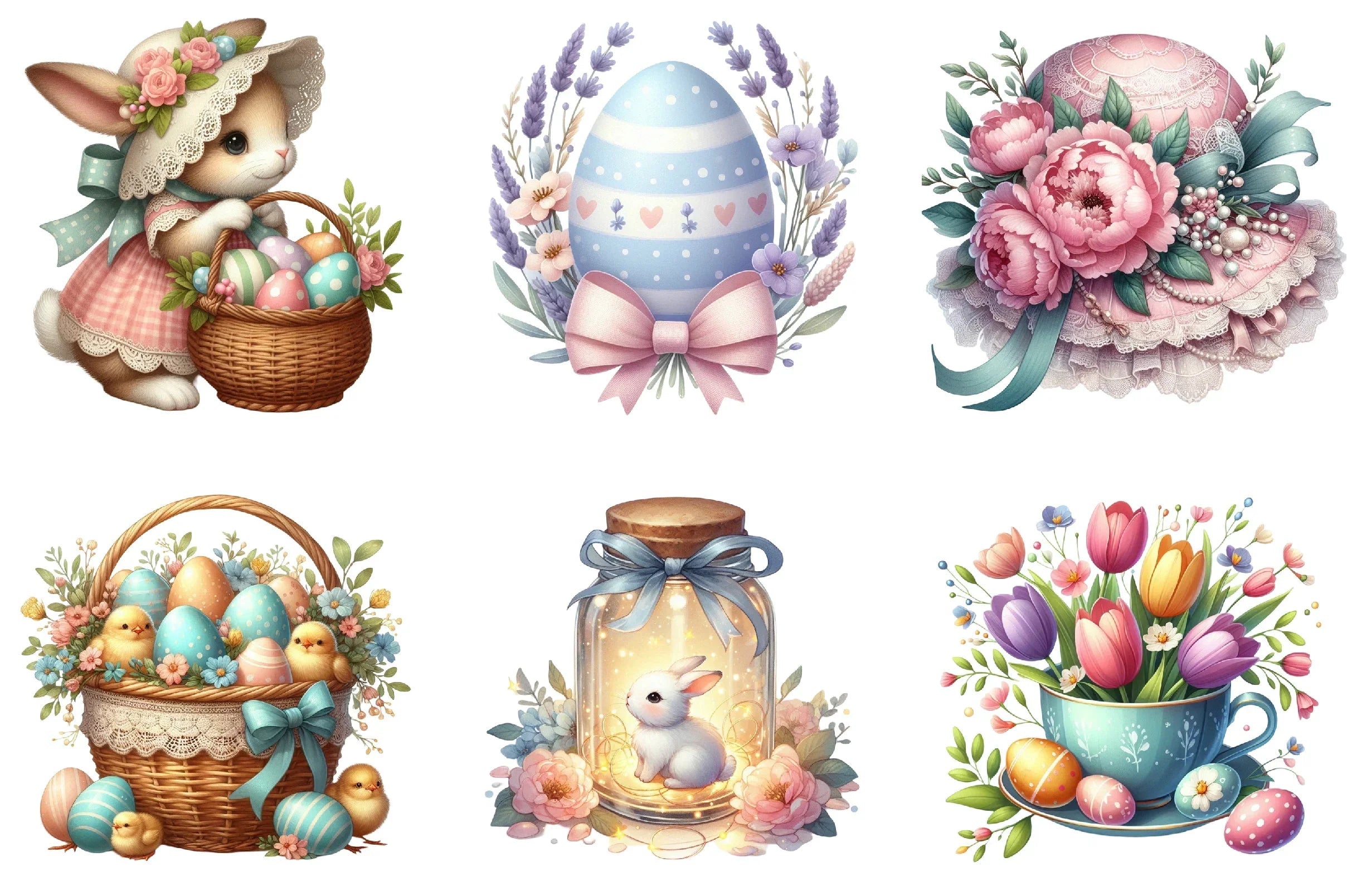 Vintage Easter Springtime Clipart Bundle - CraftNest - Digital Crafting and Art