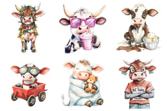 Funny Cow Clipart Bundle - CraftNest - Digital Crafting and Art