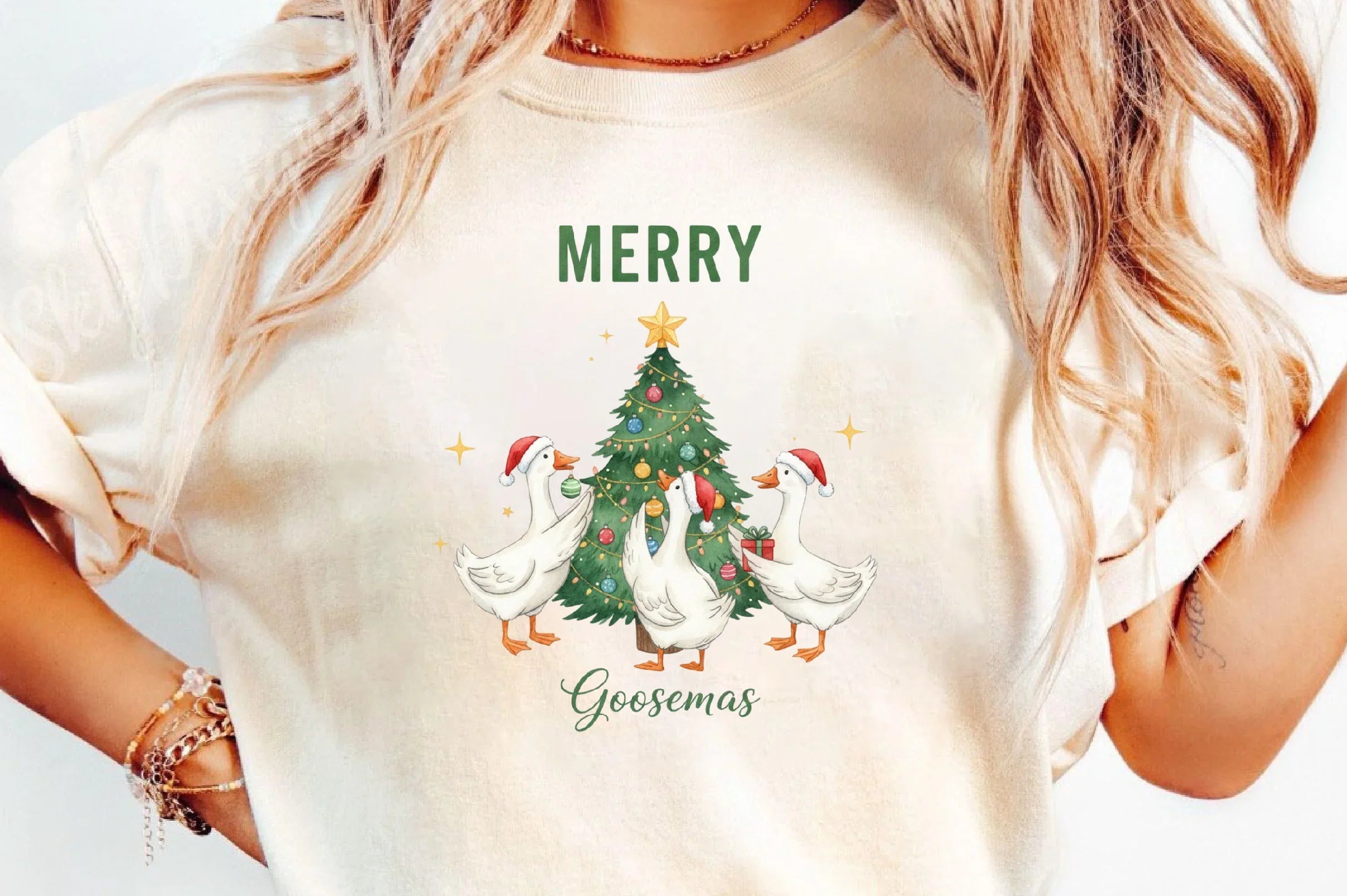 Funny Christmas Santa Goose Clipart Bundle - CraftNest - Digital Crafting and Art