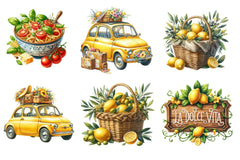 Italian Summer Clipart Bundle - CraftNest - Digital Crafting and Art