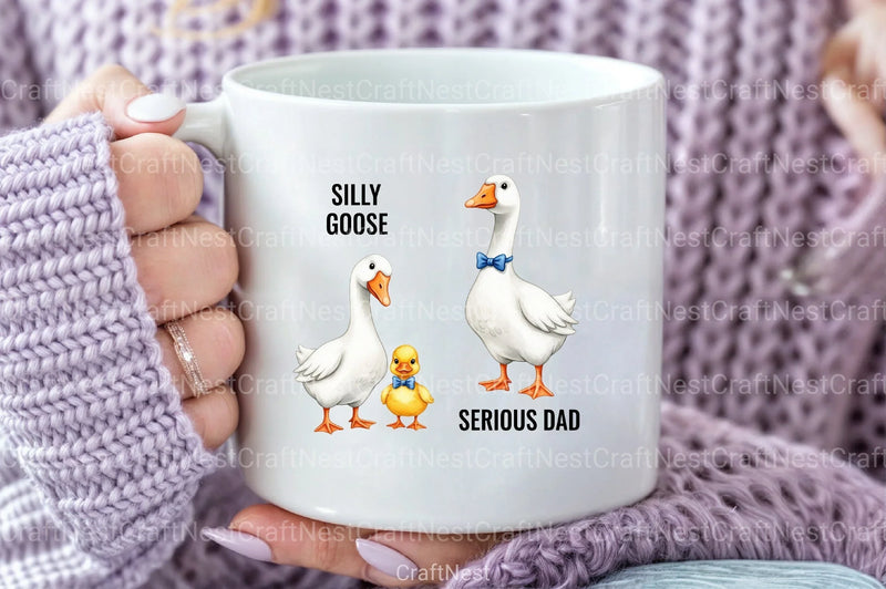 Bow Tie Goose Dad Cute Duo Clipart Bundle 66 - CraftNest - Digital Crafting and Art