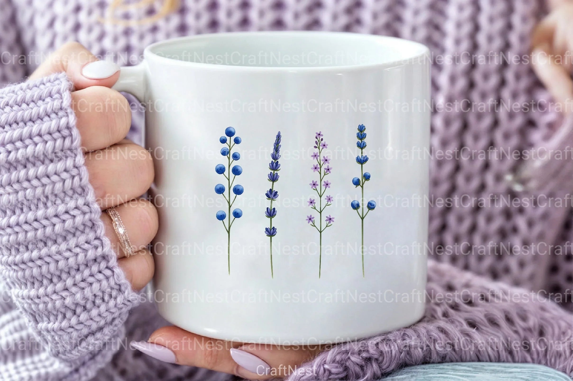 Wildflowers Brushstroke Clipart Bundle 3 - CraftNest - Digital Crafting and Art