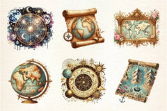 Vintage Map Designs Clipart Bundle - CraftNest - Digital Crafting and Art