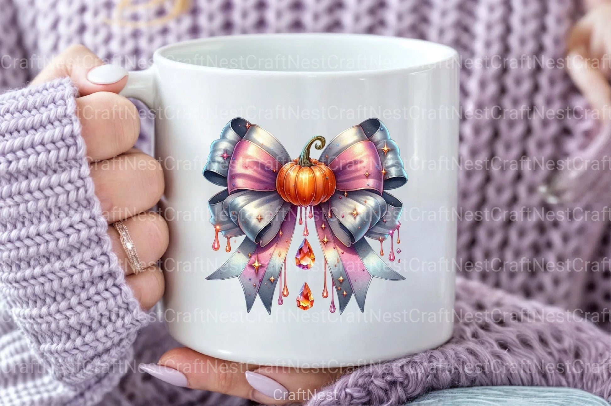 Halloween Coquette Bow Clipart Bundle 10 - CraftNest - Digital Crafting and Art