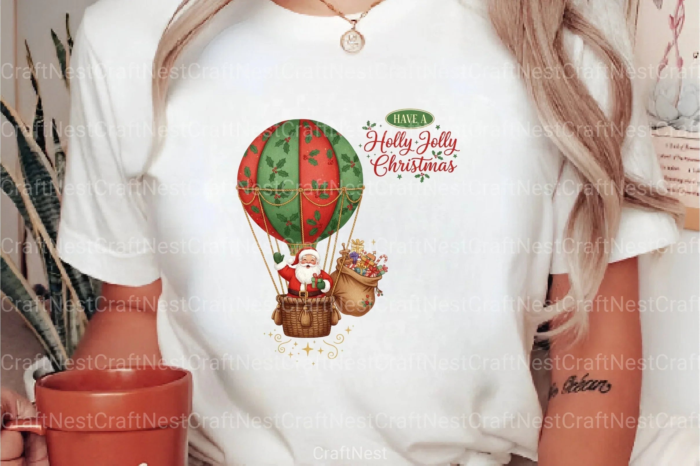 Retro Christmas Clipart Bundle: Have a Holly Jolly Christmas - CraftNest - Digital Crafting and Art