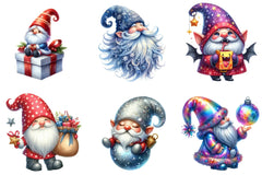 Iridescent Christmas Gnome Clipart Bundle - CraftNest - Digital Crafting and Art