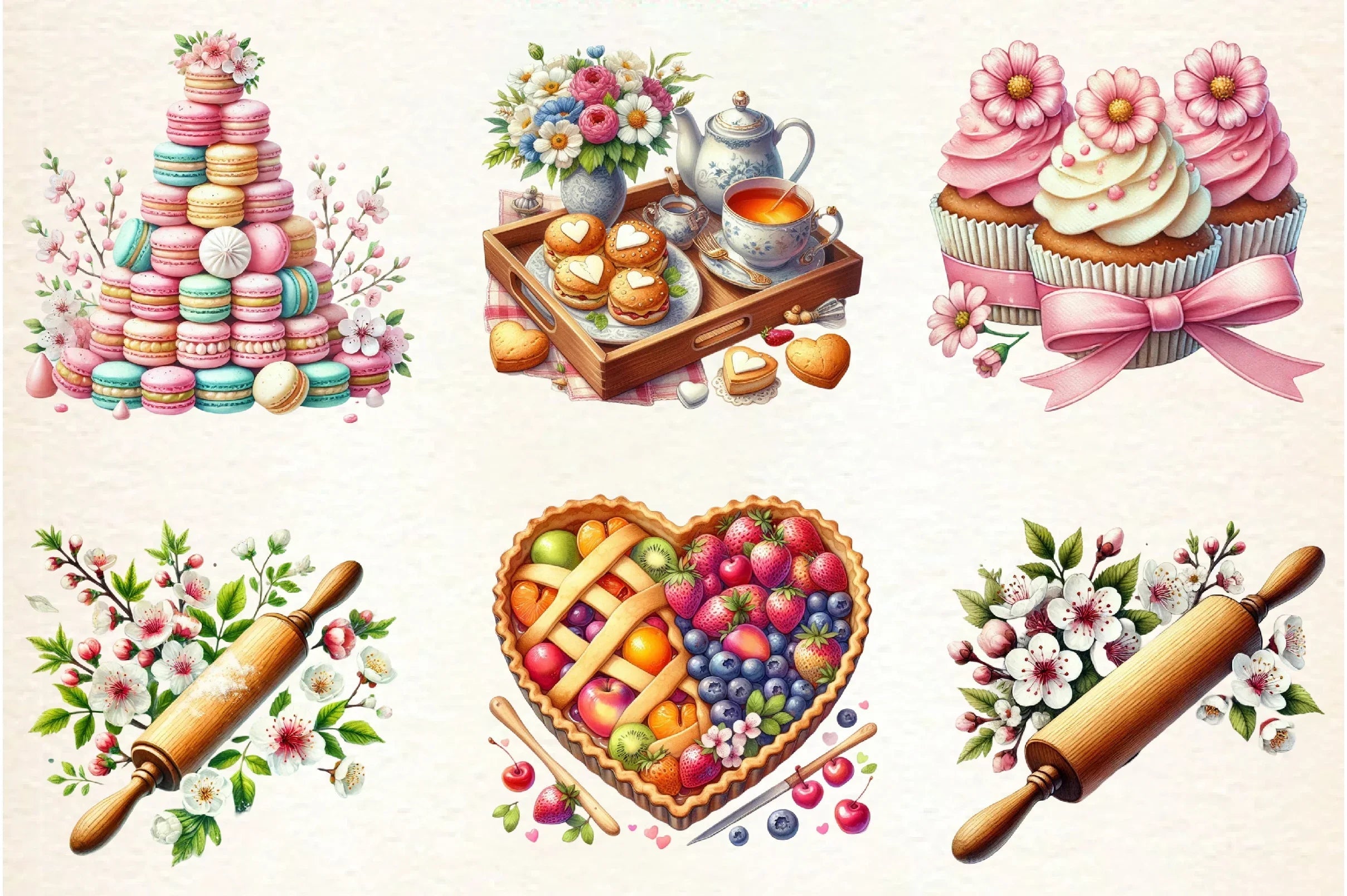 Love Spring Baking Clipart Bundle - CraftNest - Digital Crafting and Art