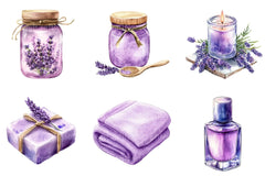 Lavender Pamper Time Clipart Bundle 2 - CraftNest - Digital Crafting and Art