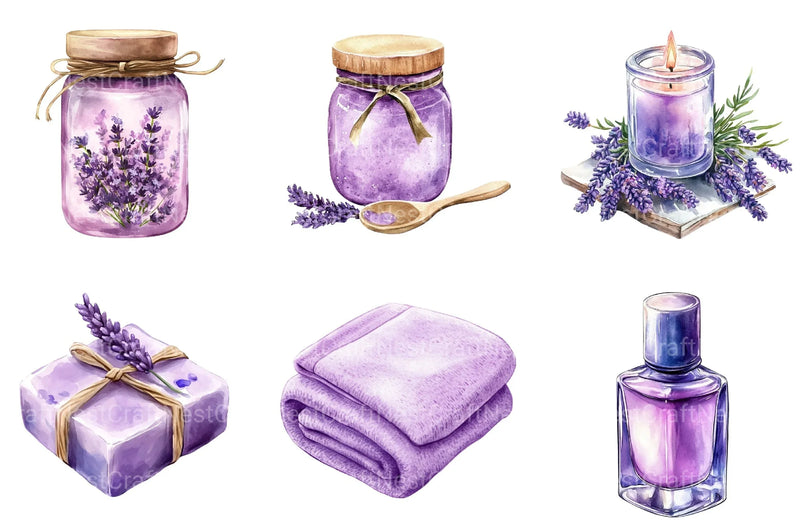 Lavender Pamper Time Clipart Bundle 2 - CraftNest - Digital Crafting and Art