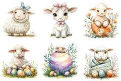Sheep Easter Clipart Bundle - CraftNest - Digital Crafting and Art