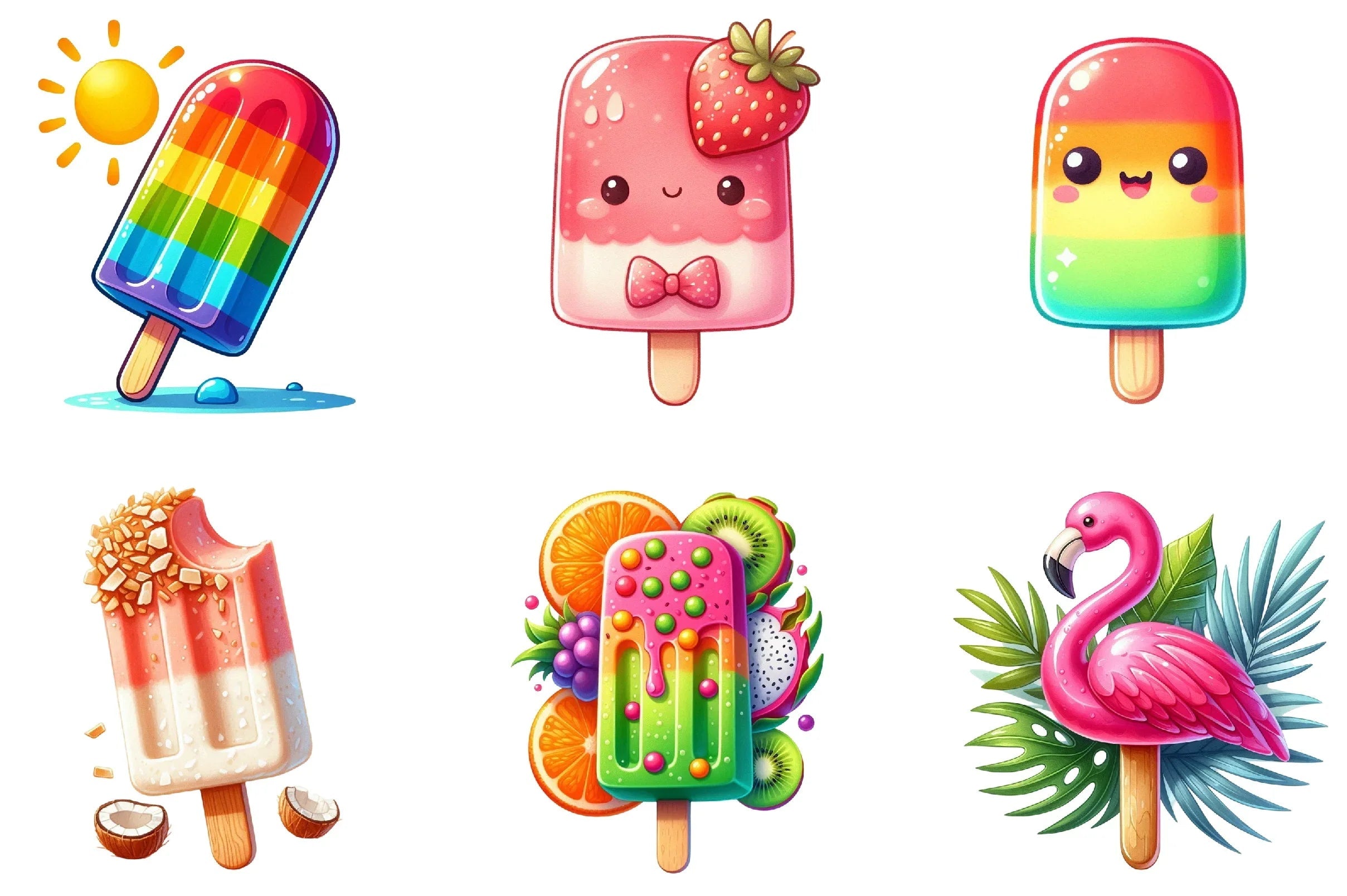 Popsicle Summer Clipart Bundle - CraftNest - Digital Crafting and Art