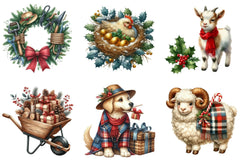 Cozy Farm Christmas Clipart Bundle - CraftNest - Digital Crafting and Art