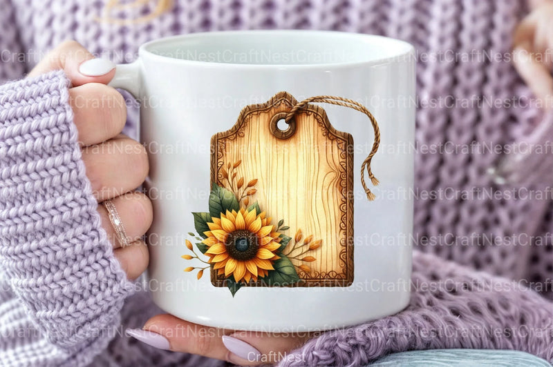 Vintage Wooden Autumn Tags Clipart Bundle 12 - CraftNest - Digital Crafting and Art