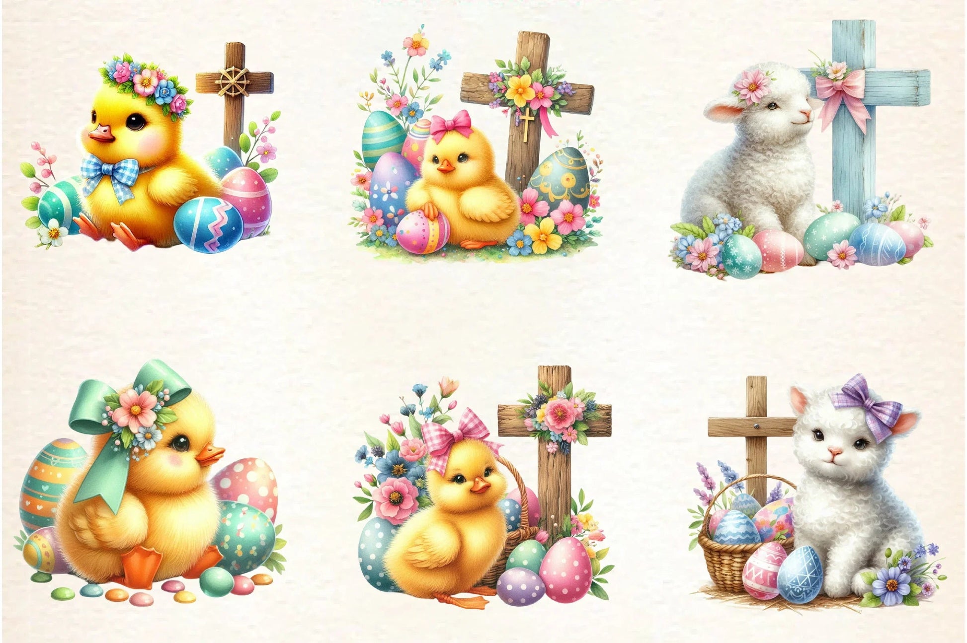 Easter Lamb & Goose Clipart Bundle - CraftNest - Digital Crafting and Art
