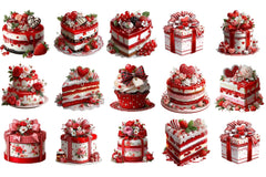 Valentine Gift Cake Clipart Bundle - CraftNest - Digital Crafting and Art