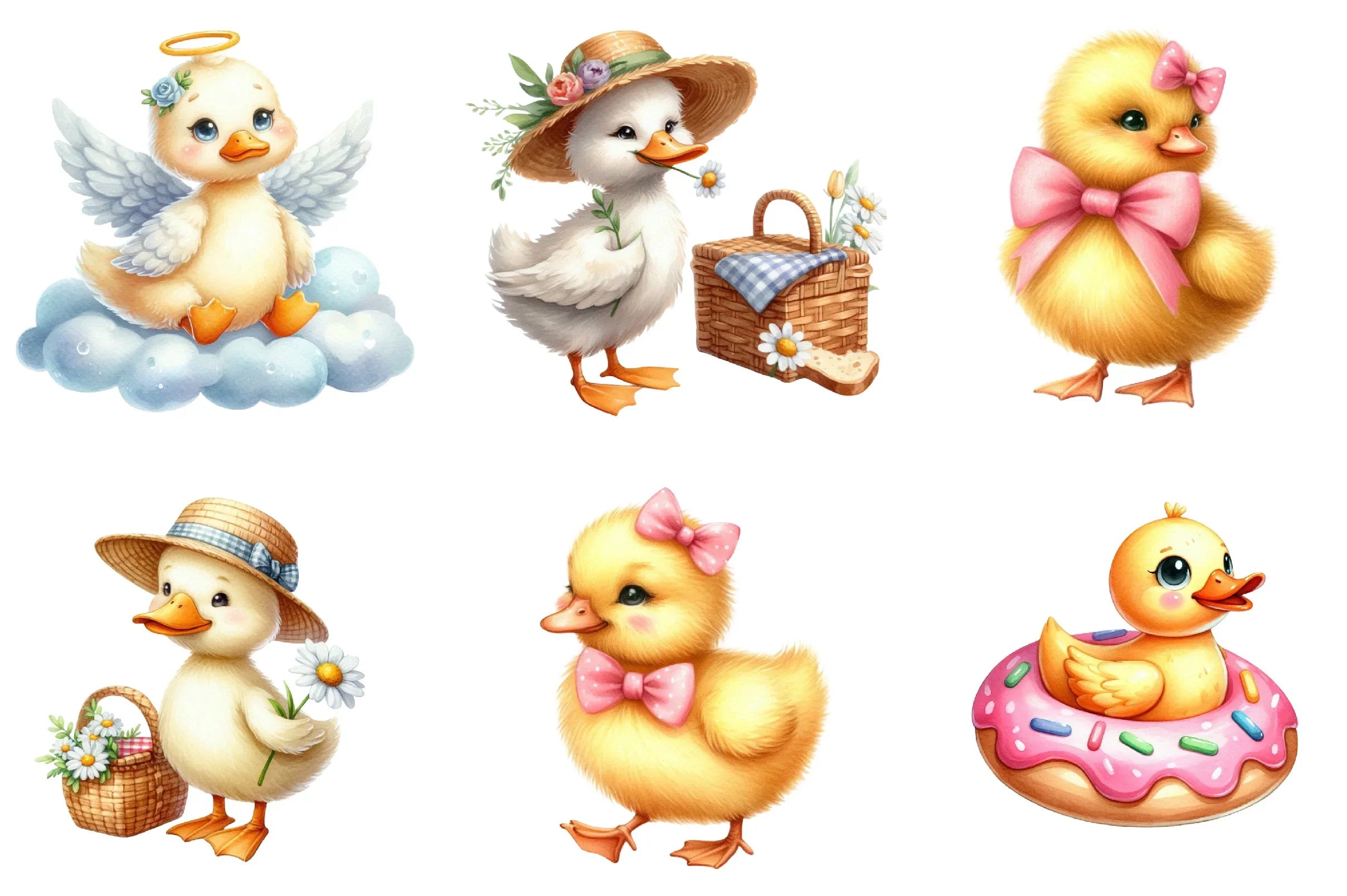 Cute Duck Clipart Bundle - CraftNest - Digital Crafting and Art