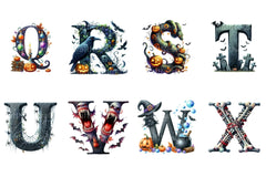 Halloween Alphabet Clipart Bundle 49 - CraftNest - Digital Crafting and Art