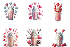 Valentine Coffee Cup Clipart Bundle 88 - CraftNest - Digital Crafting and Art