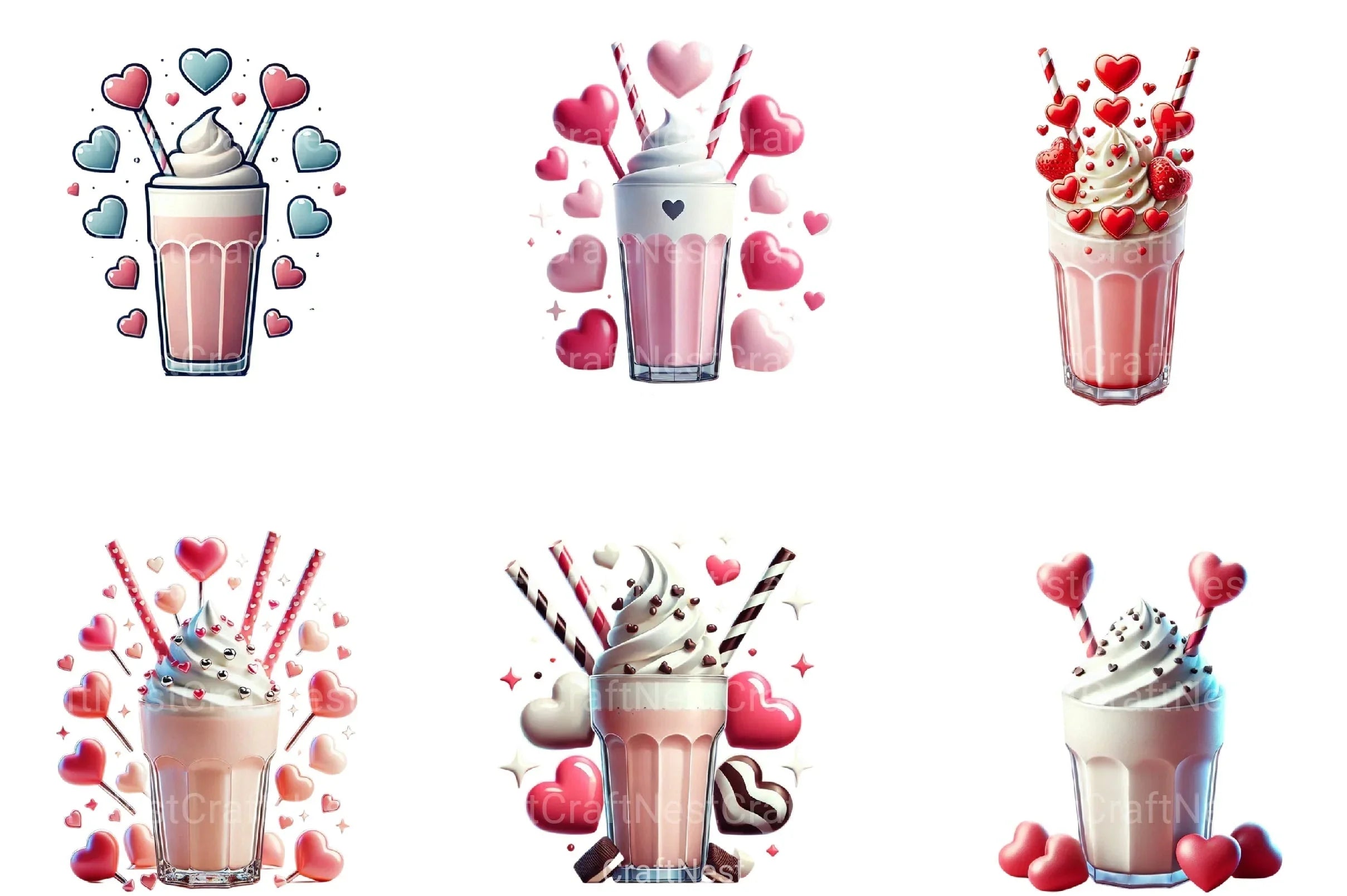 Valentine Coffee Cup Clipart Bundle 88 - CraftNest - Digital Crafting and Art