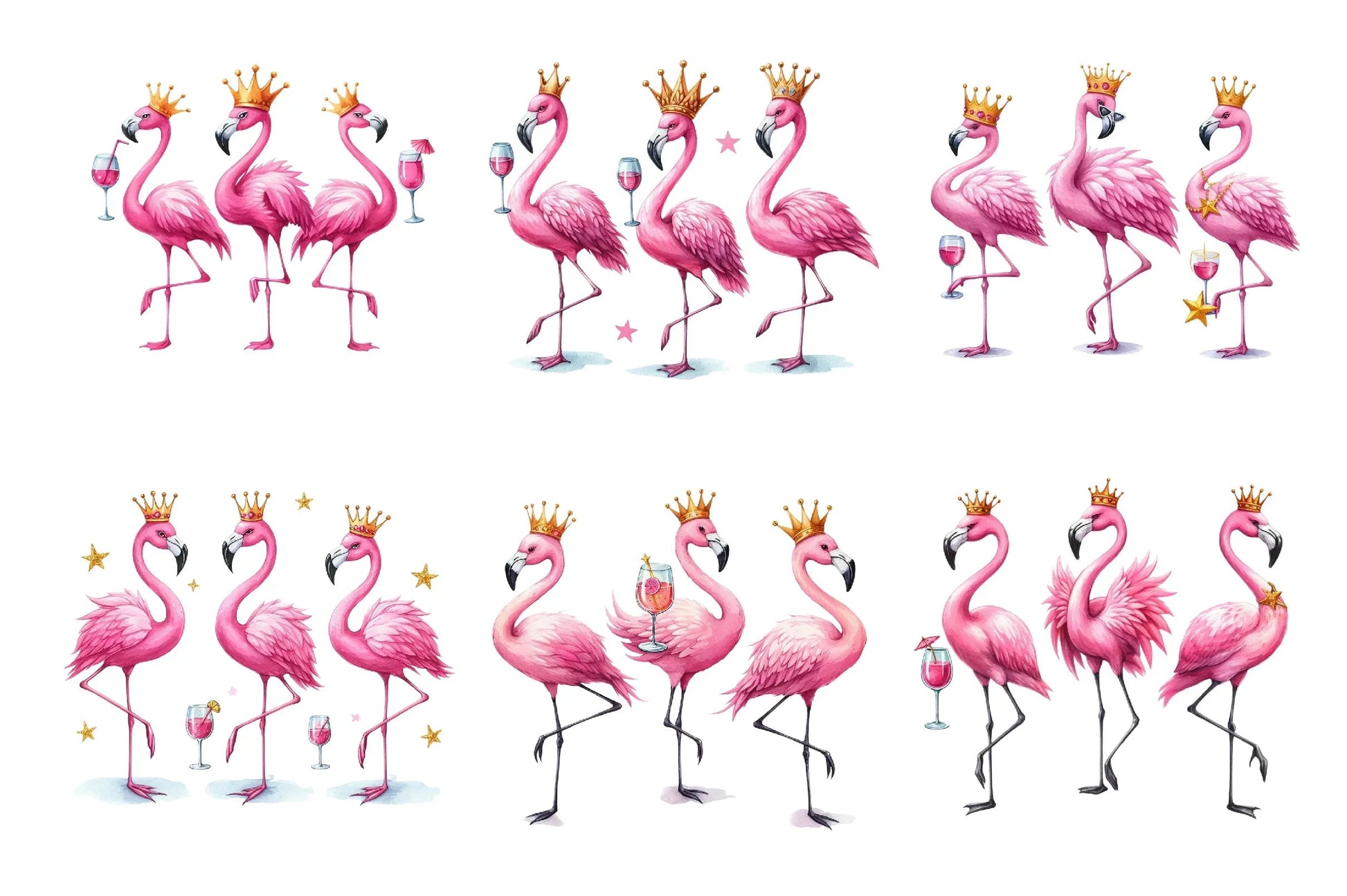 Funny Flamingo Clipart Bundle - CraftNest - Digital Crafting and Art
