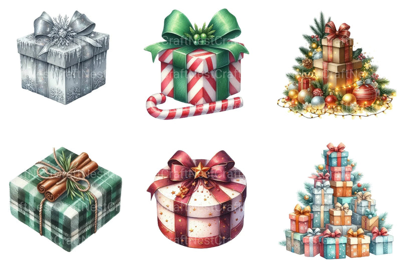 Christmas Gifts Clipart Bundle 99 - CraftNest - Digital Crafting and Art