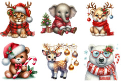 Christmas Animal Clipart Bundle - CraftNest - Digital Crafting and Art