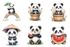 Cute Panda Clipart Bundle - CraftNest - Digital Crafting and Art