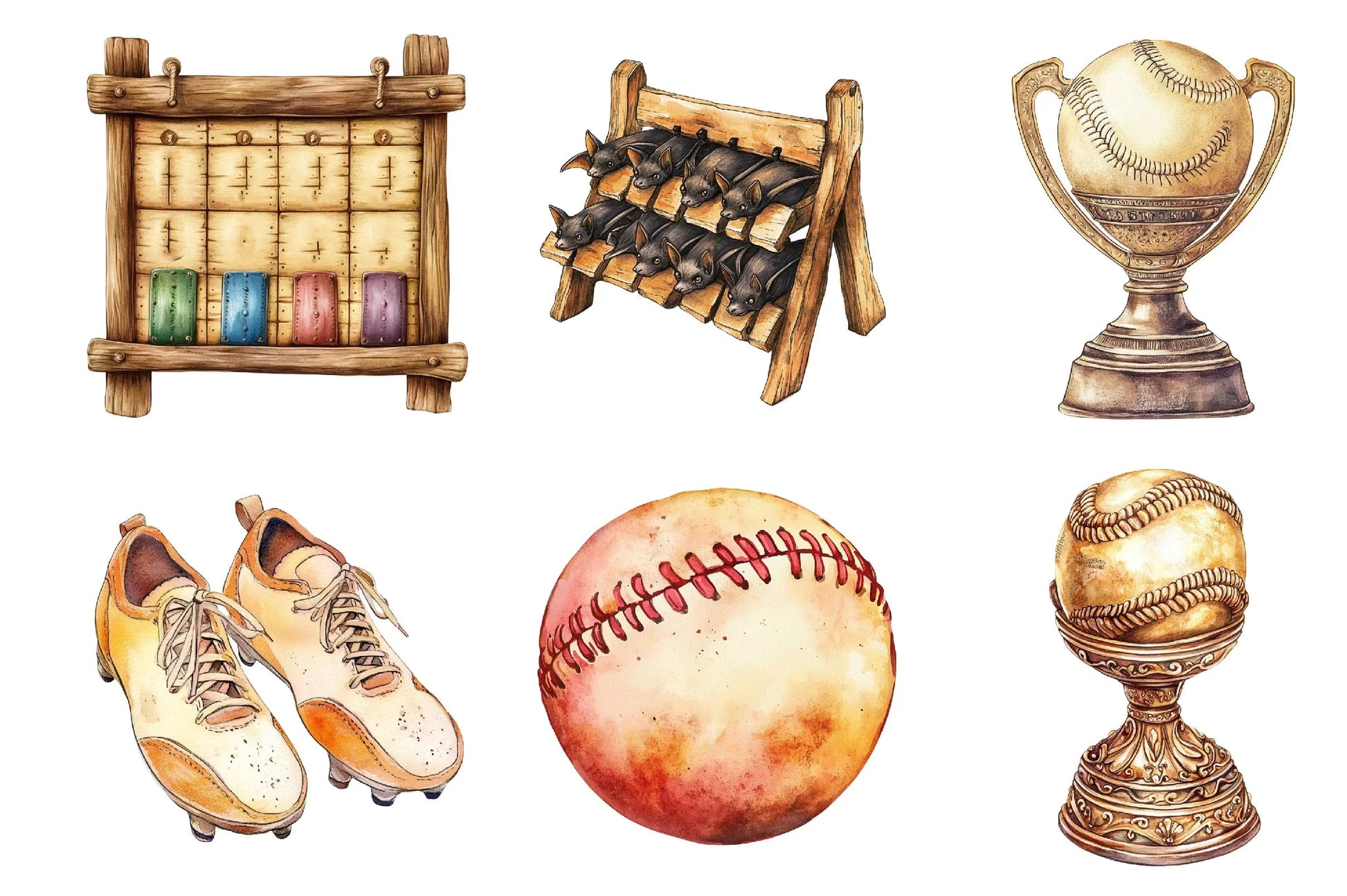 Vintage Softball Clipart Bundle - CraftNest - Digital Crafting and Art