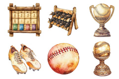 Vintage Softball Clipart Bundle - CraftNest - Digital Crafting and Art