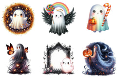 Enchanted Cute Ghost Clipart Bundle - CraftNest - Digital Crafting and Art