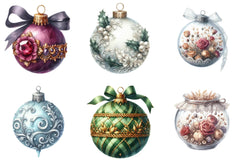 Victorian Christmas Balls Clipart Bundle - CraftNest - Digital Crafting and Art