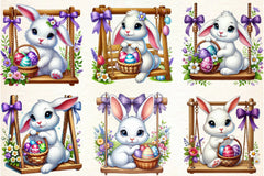 Easter Bunny Swing Clipart Bundle - CraftNest - Digital Crafting and Art