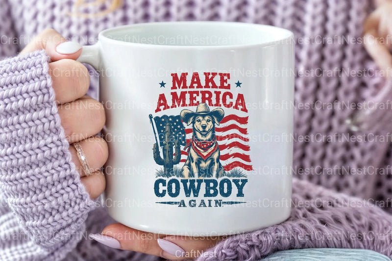 Patriotic Cowboy 4th of July Dog Clipart Bundle - CraftNest - Digital Crafting and Art